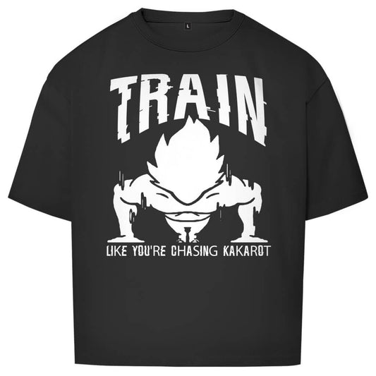 Frontansicht Kakarot Oversize T-Shirt Black für Männer und Frauen
