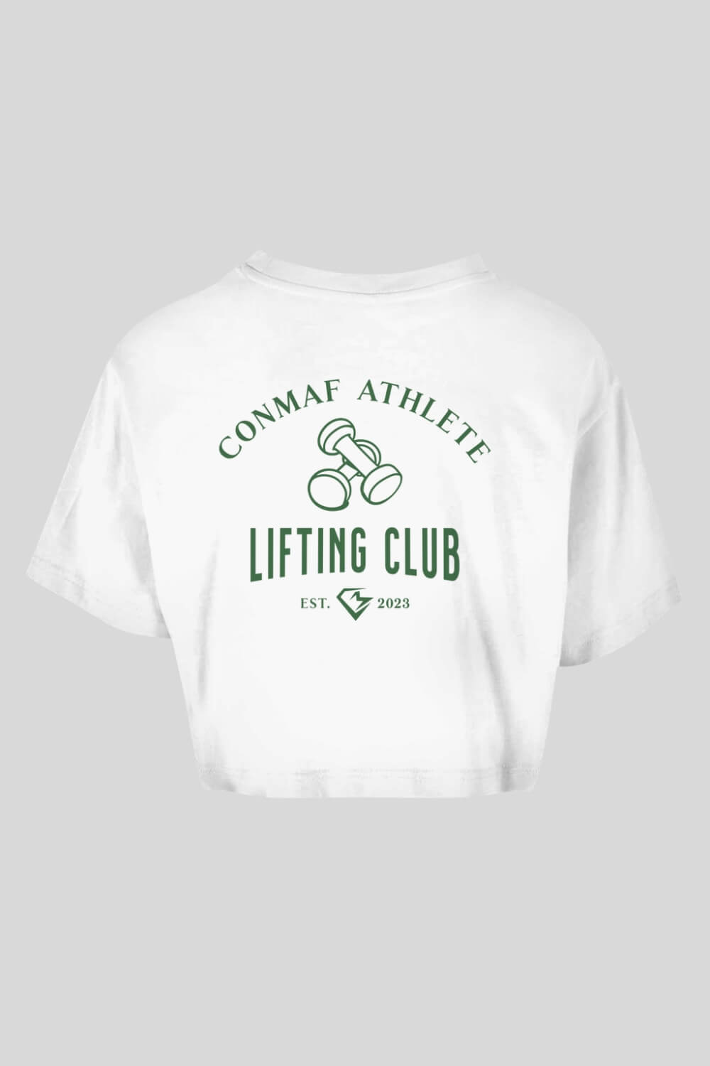 Rückansicht Lifting Club Oversize Crop Top White für Frauen