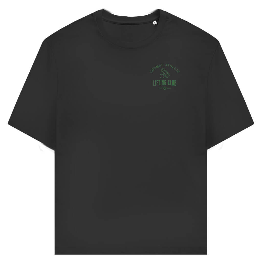 Frontansicht Lifting Club Daily T-Shirt Black Für Männer und Frauen