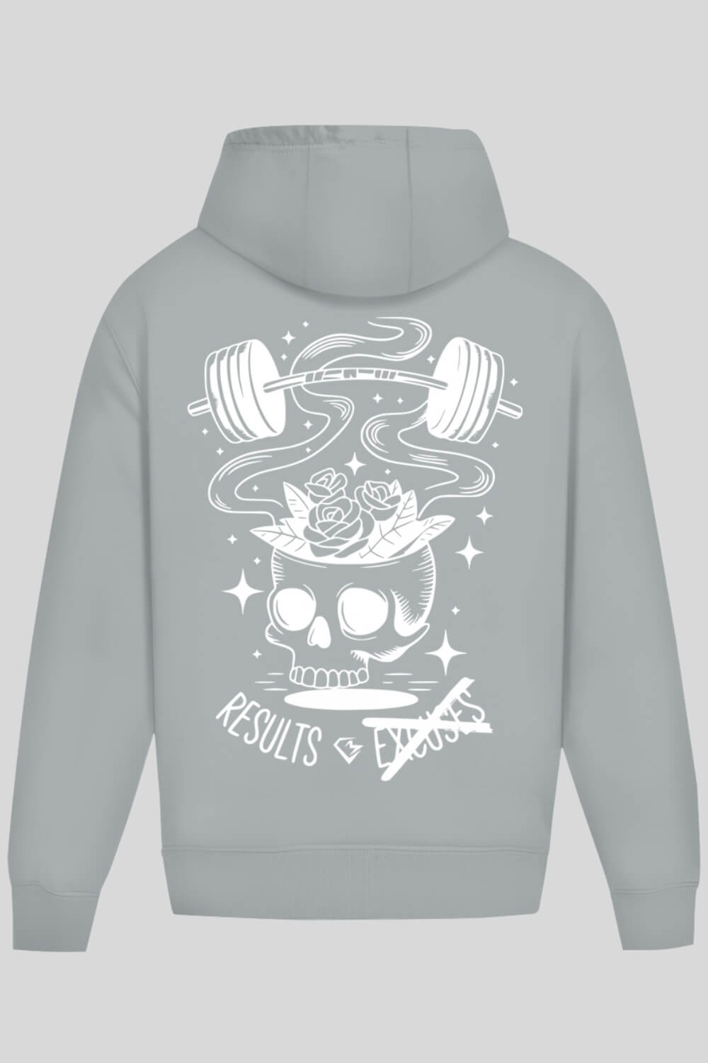 Rückansicht No Excuses Oversize Hoodie Asphalt für Männer und Frauen