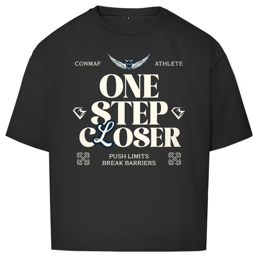 Frontansicht One Step Closer Oversize T-Shirt Black für Männer und Frauen
