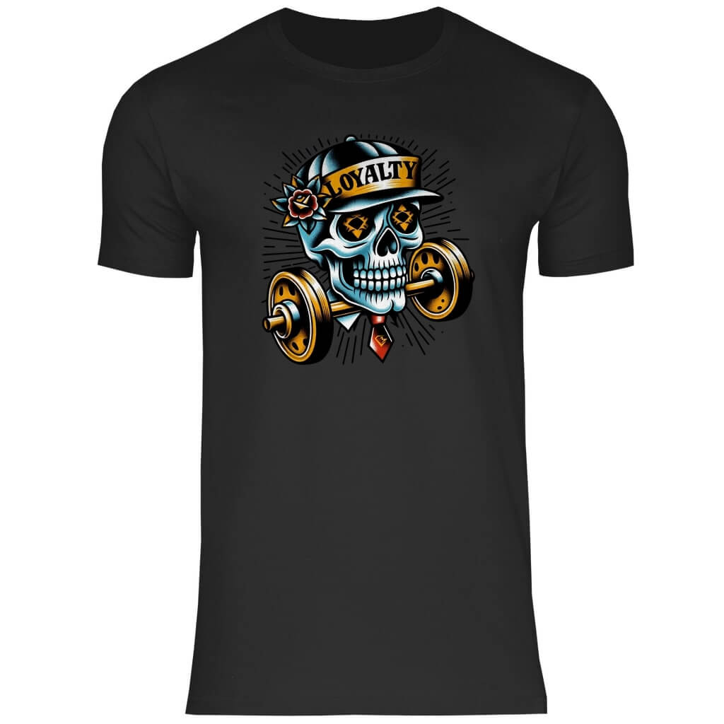 Frontansicht Skull T-Shirt Black für Männer