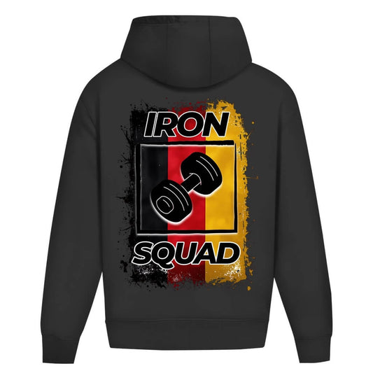 Rückansicht Squad Oversize Hoodie Black für Männer und Frauen