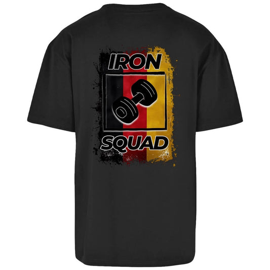 Rückansicht Squad Oversize T-Shirt Black für Männer und Frauen