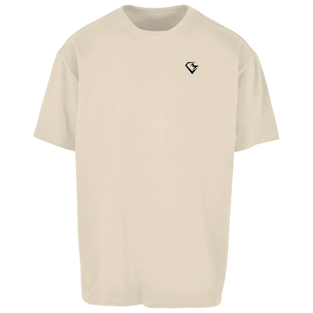 Frontansicht Squad Oversize T-Shirt Sand für Männer und Frauen