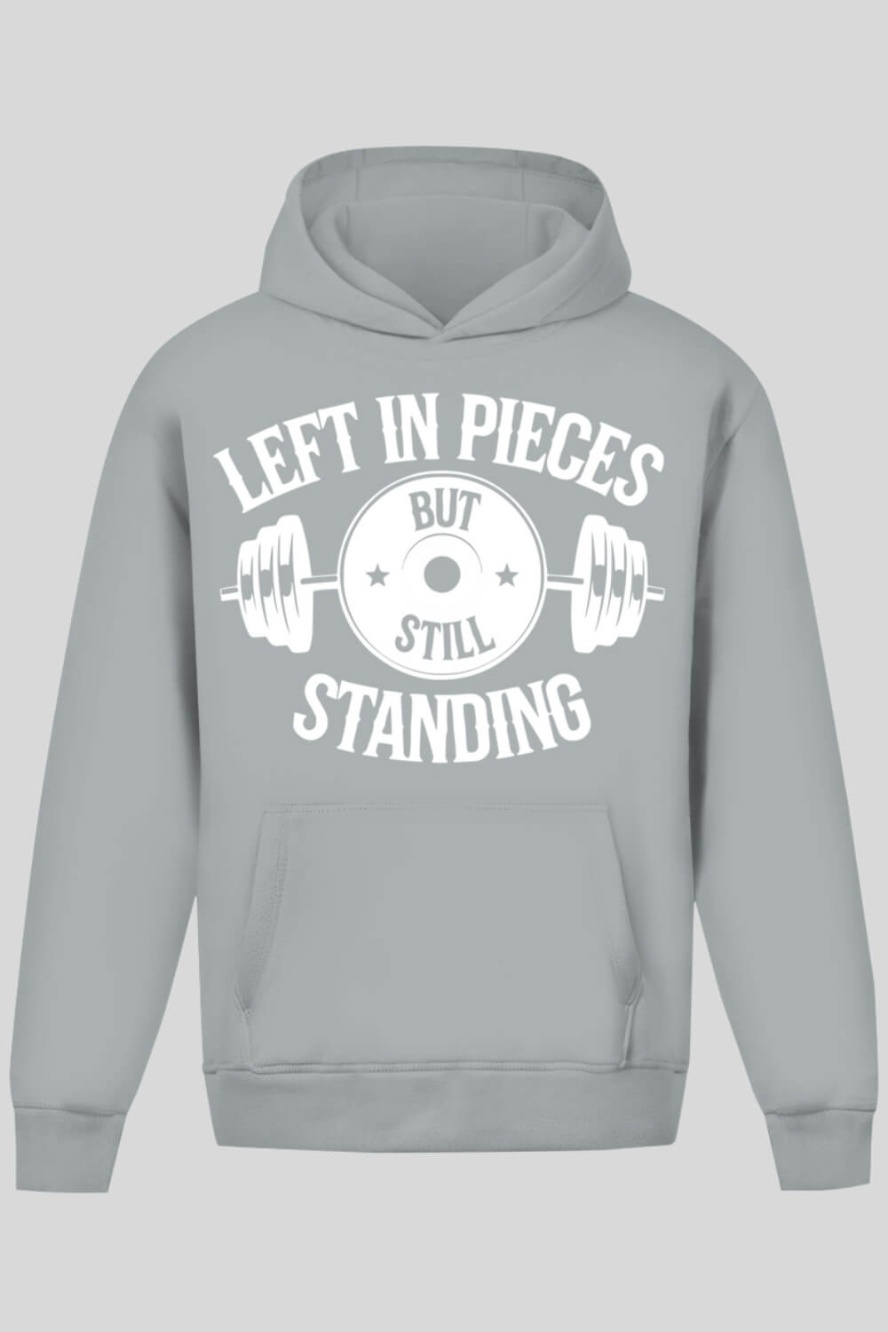 Frontansicht Standing Oversize Hoodie Asphalt für Männer und Frauen