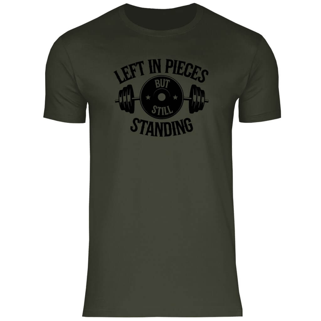 Frontansicht Standing T-Shirt Khaki für Männer