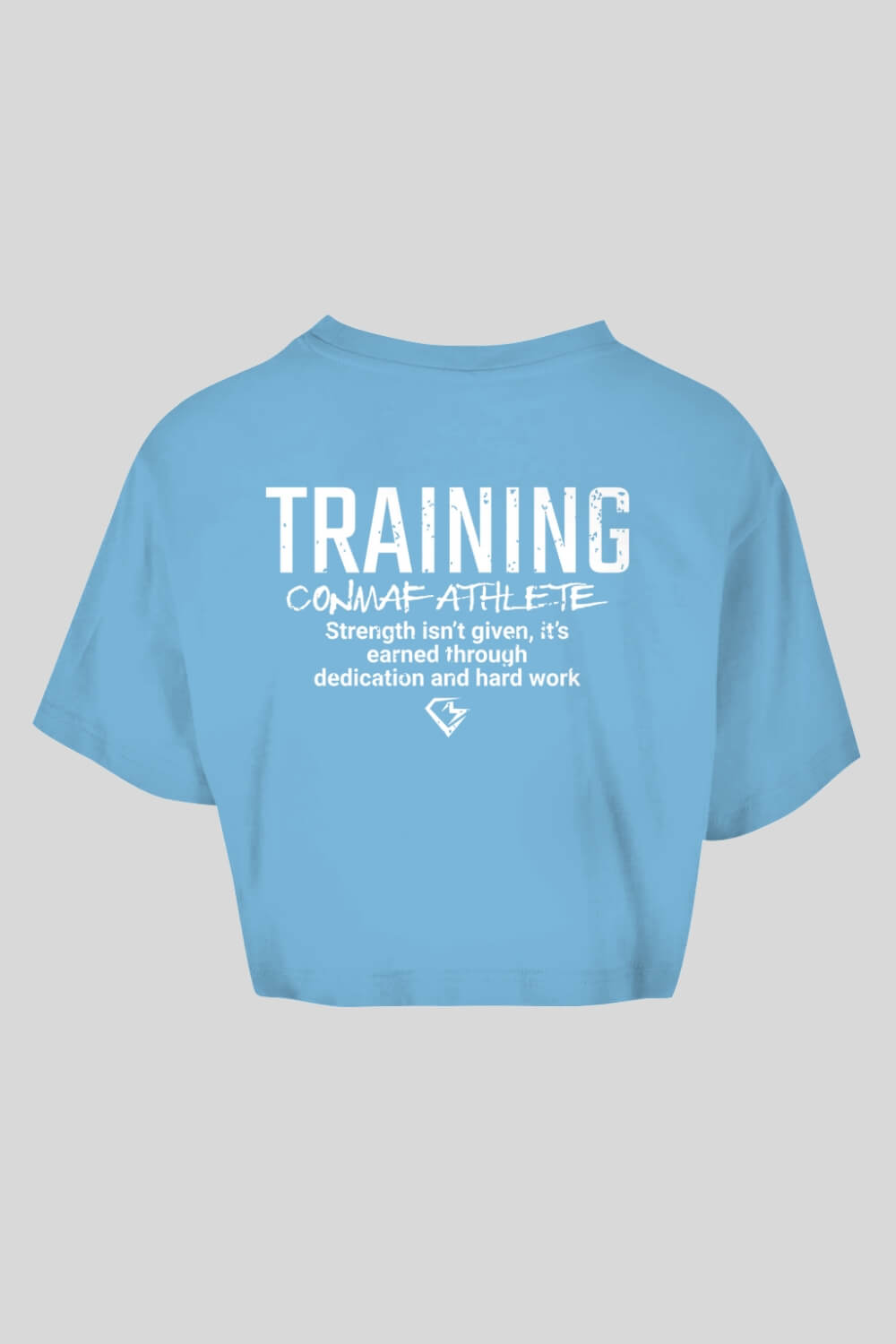 Rückansicht Training Oversize Crop Top Blue für Frauen