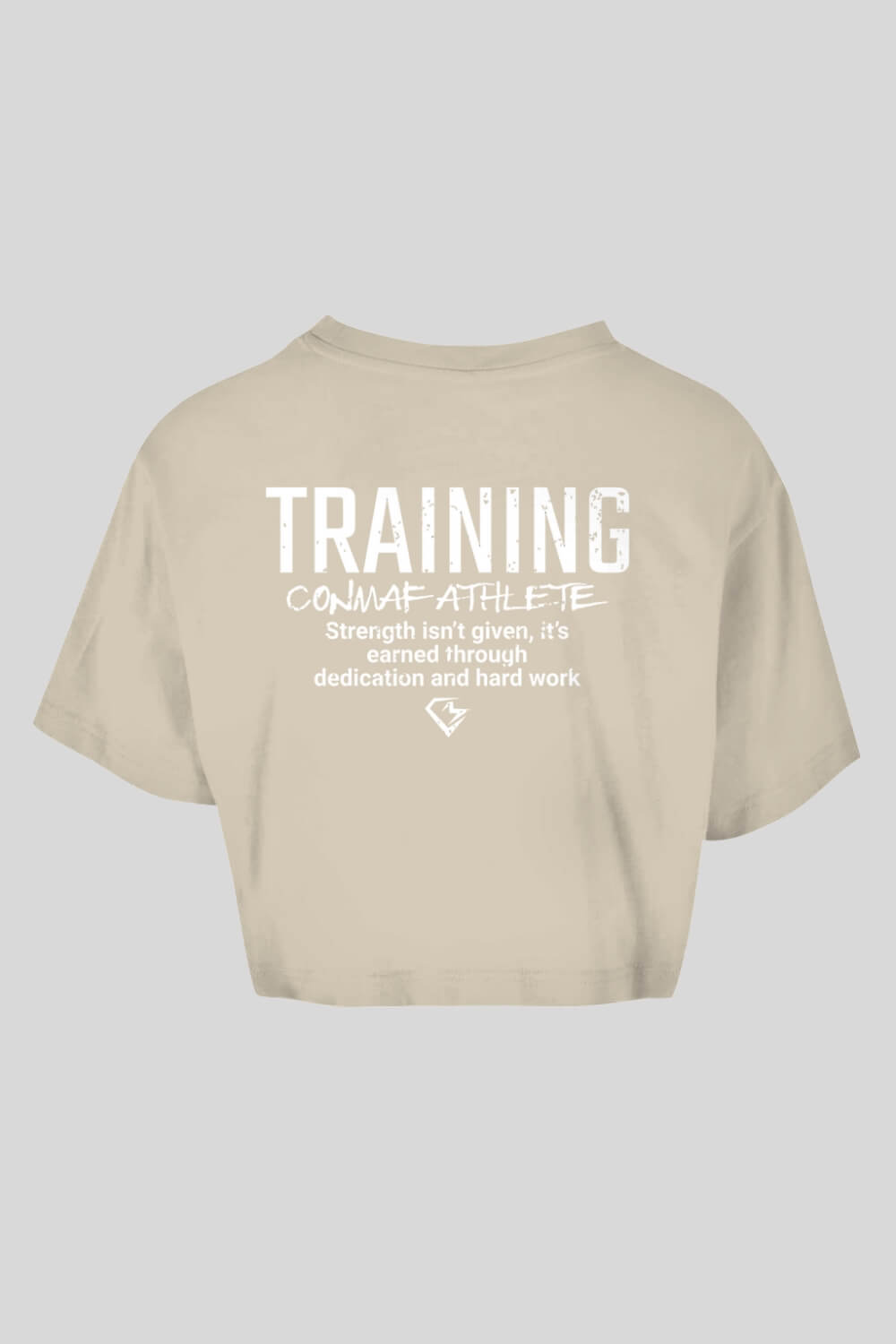 Rückansicht Training Oversize Crop Top Sand für Frauen
