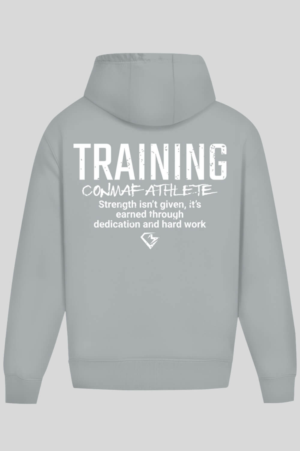 Rückansicht Training Oversize Hoodie Asphalt für Männer und Frauen