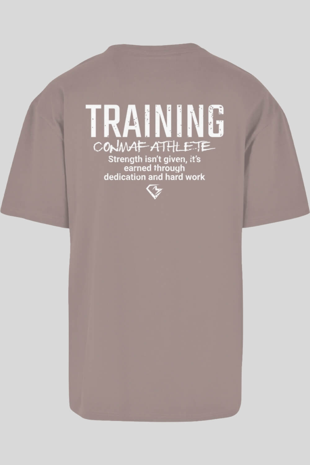 Rückansicht Training Oversize T-Shirt Dusk Rose für Männer und Frauen