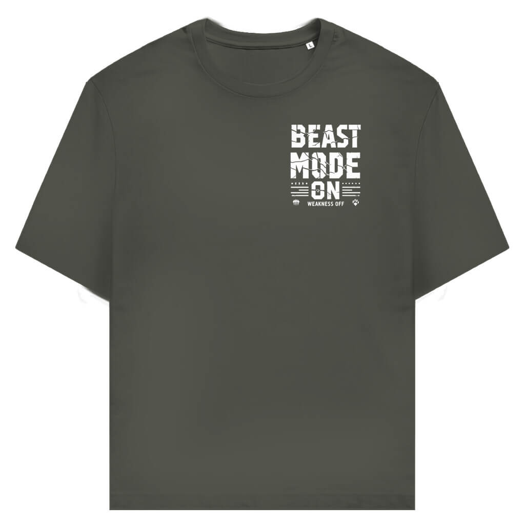 Frontansicht Weakness Off Daily T-Shirt Khaki für Männer und Frauen